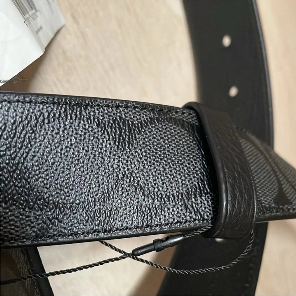Coach Black Belt with Sleek “C”Design Men's Size 38